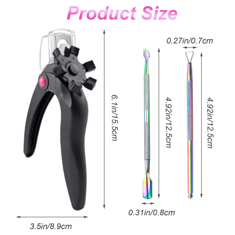 [Australia] - Nail Clippers for Acrylic Nails,Nail Tip Cutter,Acrylic Nail Clipper ,Stainless Steel False Nail Trimmer , with Cuticle Pusher Cuticle Remover, for Salon Home Nail Art 