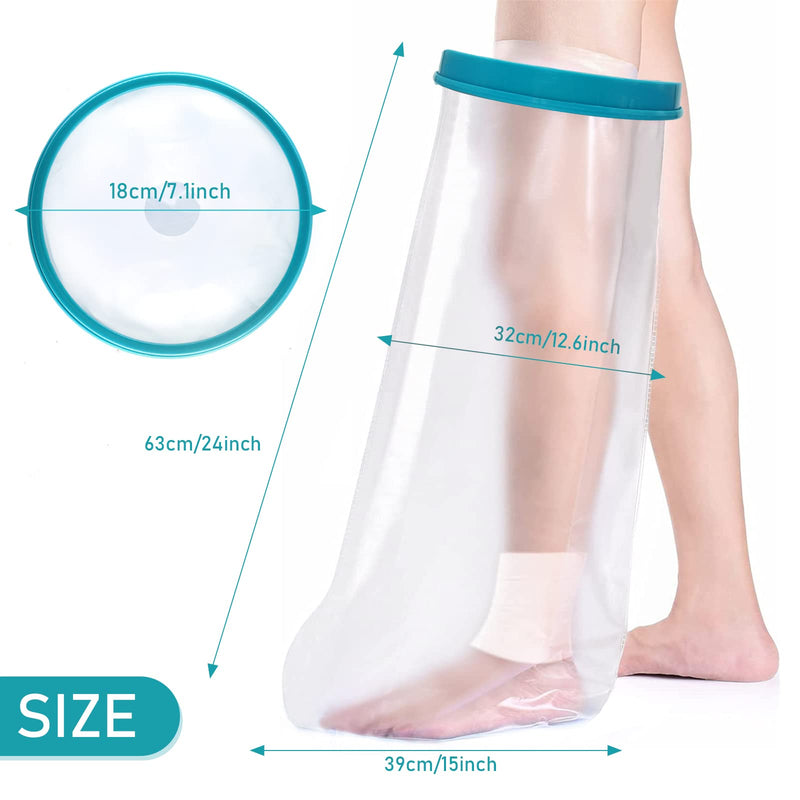 [Australia] - Newthinking Cast Protector Waterproof Leg, 24inch Adult Leg Shower Protector, Reusable Plaster Cast Covers for Keep Wounds & Bandage Dry 