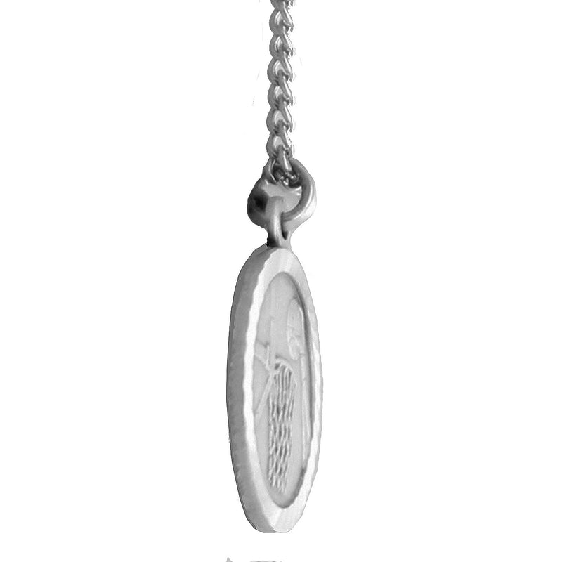 [Australia] - TrueFaithJewelry Sterling Silver Basketball Sports Medal with Saint Christopher Back, 3/4 Inch 