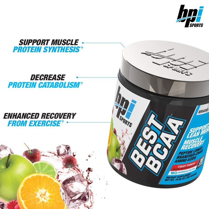 [Australia] - BPI Sports Best BCAA - Building Blocks of Protein and Muscle - Post-Workout Recovery - Weight Loss Support - Fruit Punch, 30 Servings, 300 grams 30 Servings (Pack of 1) 