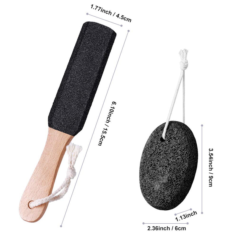 [Australia] - Natural Pumice Stones for Feet, Premium Exfoliator & Foot File,Foot File Callus Remover Foot Cracked Heels,Dead Skin,Hard Skin (Black) Black 