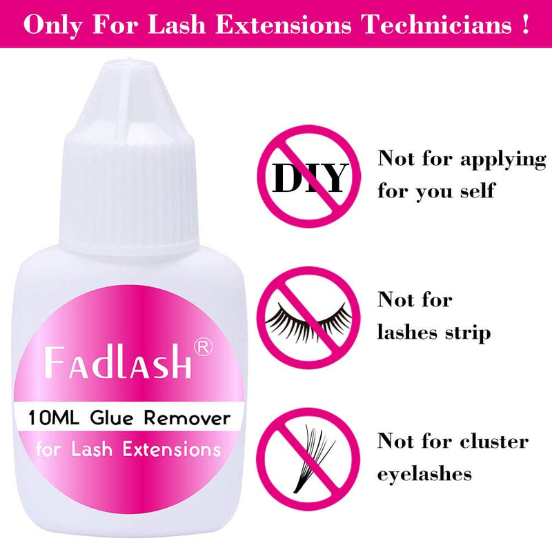 [Australia] - Eyelash Extension Remover FADLASH 10ml MXBON Gel remover C Professional Plain Lash Extension Glue Gel Remover Fast Acting Removing Eyelash Extension Adhesive Clear Glue Remover 10ml 