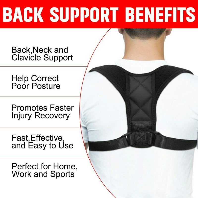 [Australia] - Ezonedeal Posture Corrector For Men And Women - Adjustable Upper Back Brace For Clavicle To Support Neck, Back and Shoulder 