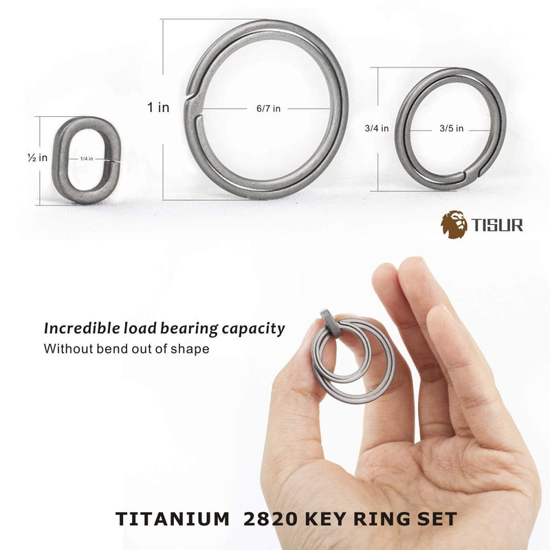 [Australia] - TISUR Titanium Key Rings for Keychains,Side Pushing Key Organizer Kit,Wisely Group Your Keys 2820 Set 