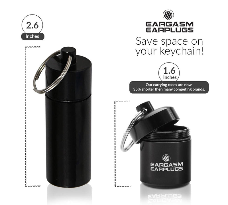 [Australia] - Eargasm Earplugs Carrying Case Great for Earplugs and Pills - Black 