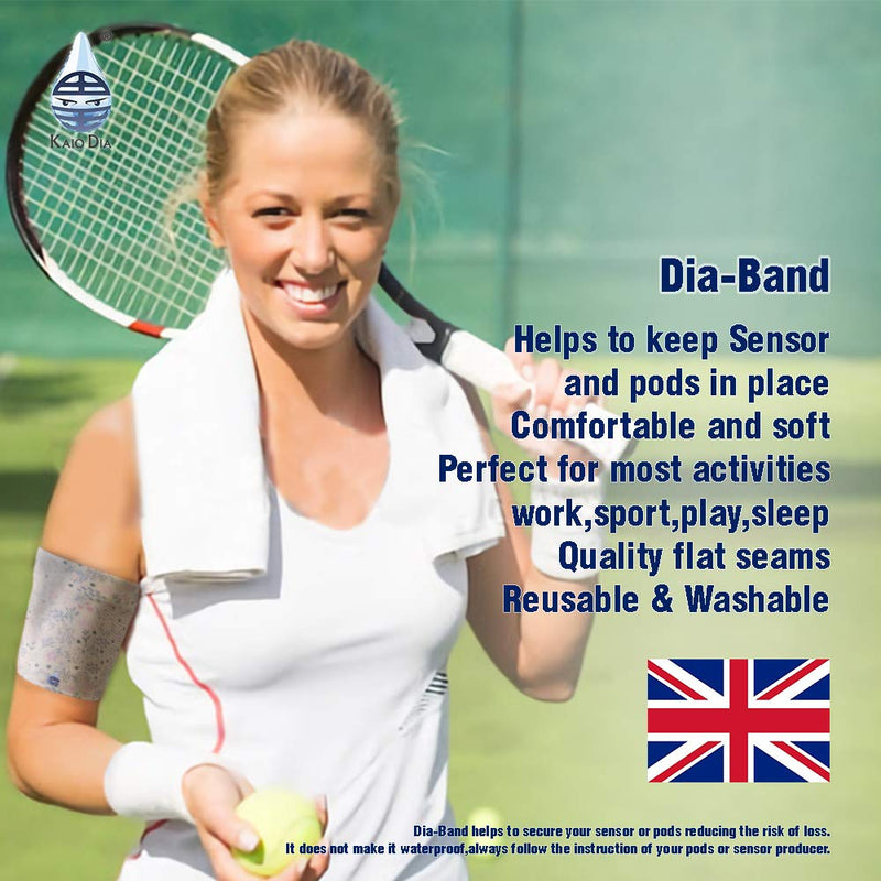 [Australia] - Dia-Band, Armband for CGM Freestyle Libre, Medtronic, Dexcom or Omnipod - Comfortable and Reusable Diabetic Armband for Glucose Sensor. (M (27-30 cm)) M (27-30 cm) 