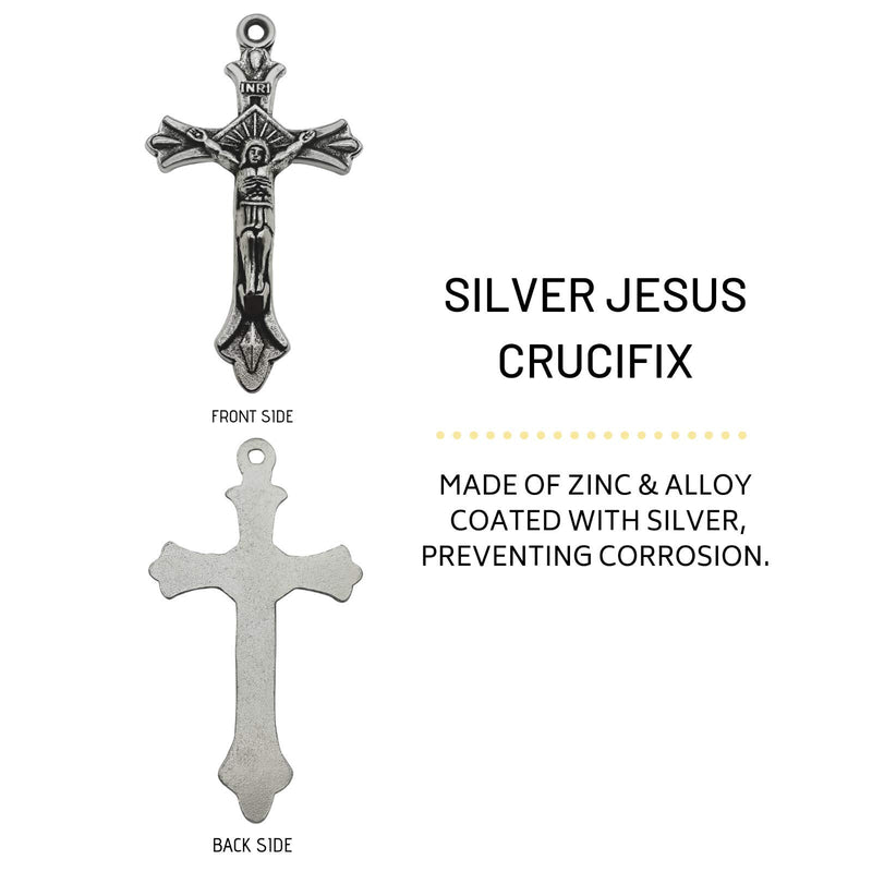 [Australia] - Nazareth Store Catholic Red Pearl Beads Rosary Jerusalem Necklace Our Rose Lourdes Medal & Cross NS 