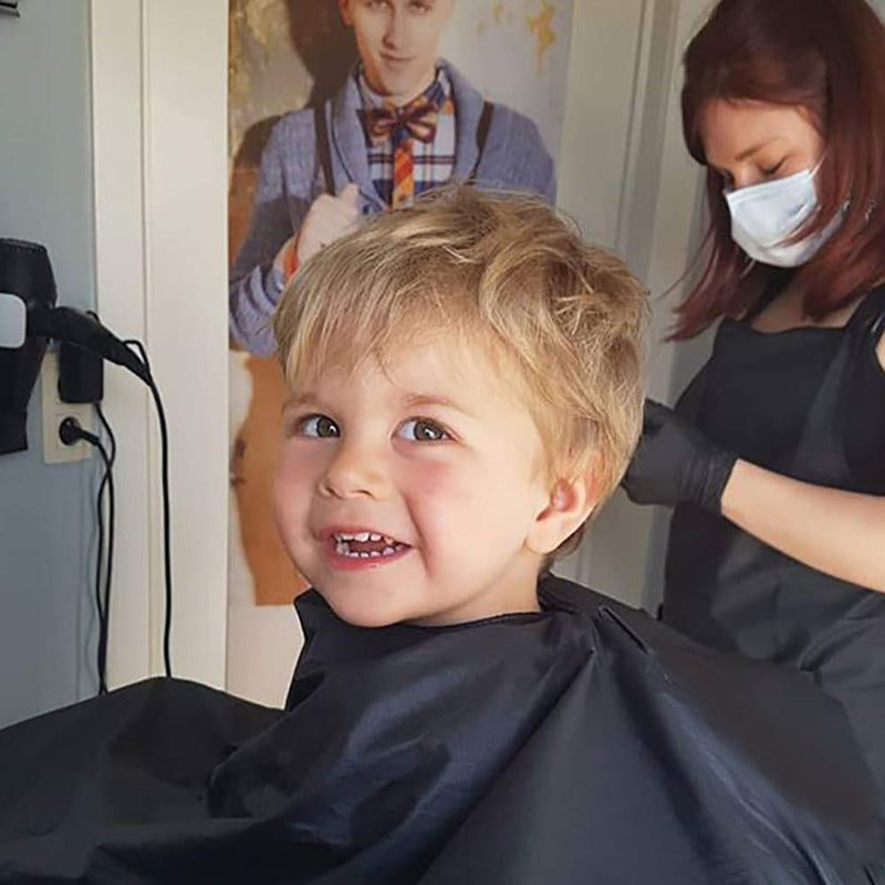 [Australia] - Child Hair Cutting Waterproof Cape Wai Cloth Barber Kids Hair Styling Cape Professional Home Salon Camps & Hairdressing Wrap Children Cartoon Dalmatian Pattern Capes (1 PCS) 