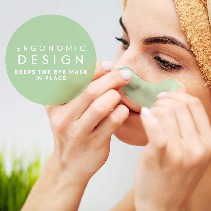 [Australia] - Undereye Gel Patches - Green Tea Eye Gel Patch, Eye Masks for Dark Circles and Puffiness - Collagen Eye Mask Under Eye Pads - Gel Eye Mask for Puffy Eyes - Dark Circles Under Eye Treatment for Women 