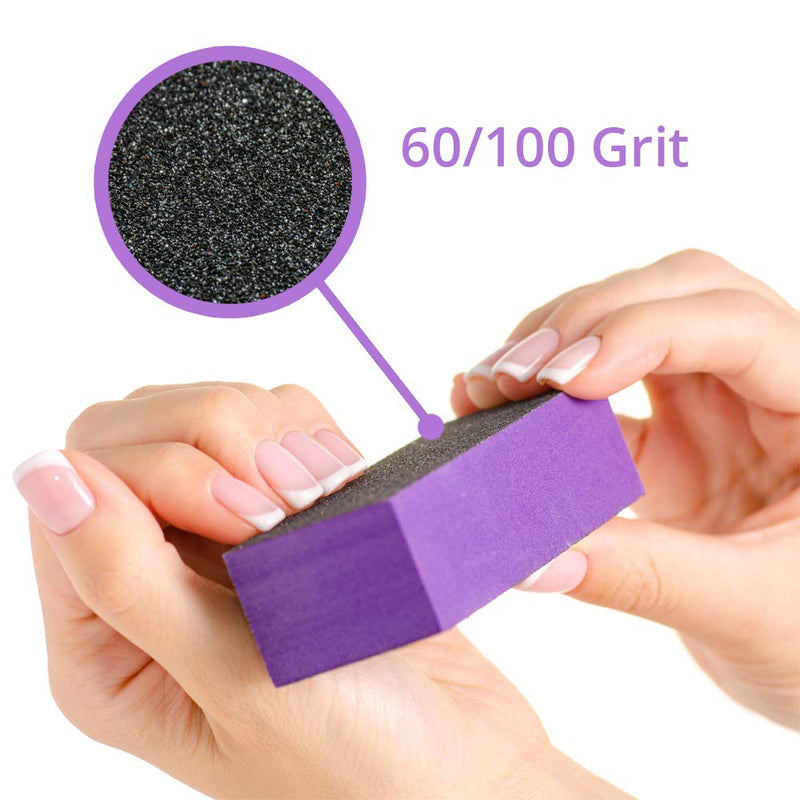 [Australia] - Karlash 10 Pcs Purple Black Nail Buffer Sanding Block Polisher Buffing File Nail Art Manicure Pedicure File (Purple) 