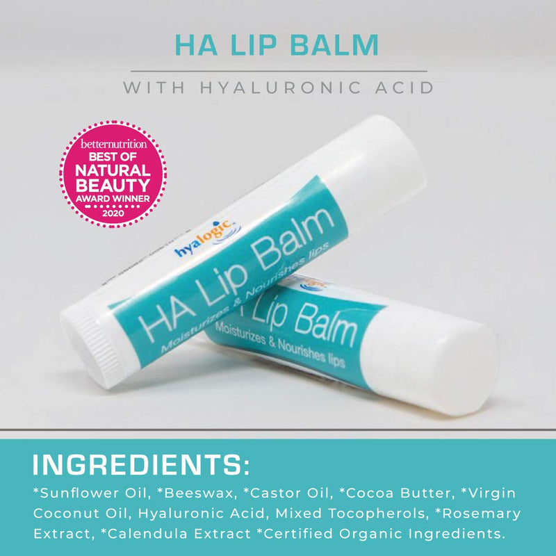 [Australia] - Hyalogic Hydrating Lip Plumping Balm w/Hyaluronic Acid | Dry Lips | Natural Moisturizing Lip Balm | Gluten & Fragrance Free, Unflavored (0.15oz) 4.25g 0.15 Ounce (Pack of 1) 