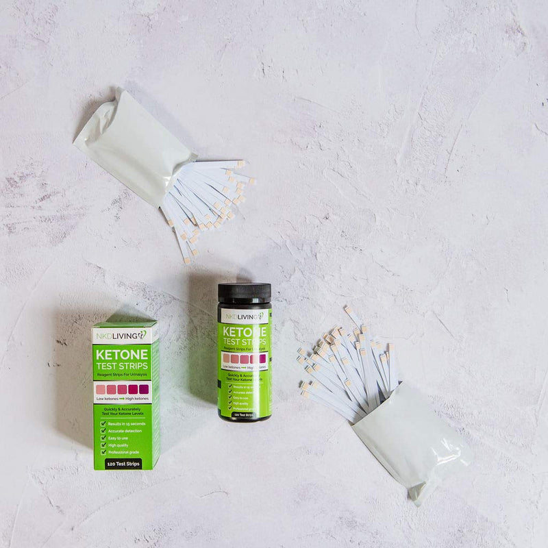 [Australia] - NKD Living Ketone Test Strips (120 Strips in 2 x 60 Keep Fresh Packs) Accurately Detect and Measure Your State of ketosis in Seconds. 