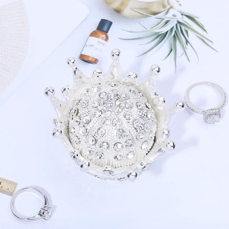 [Australia] - YU FENG Creative Vintage Crystal Crown Design Jewelry Box Ring Trinket Case Christmas Birthday Gift, Small 