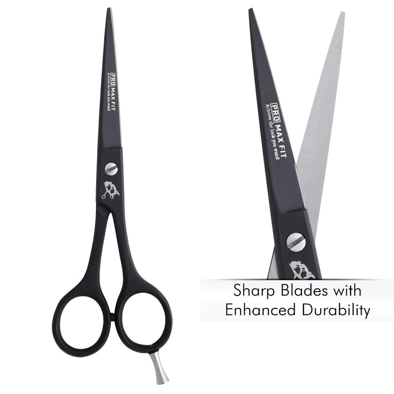 [Australia] - PromaxFit Hairdressing Scissors ‚Äì Barber Scissors for Hair Cutting ‚Äì Professional Hair Scissors with Adjustable Screws ‚Äì Black Stainless Steel Hair Cutting Scissor ‚Äì Hairdressing scizzors with Comb 