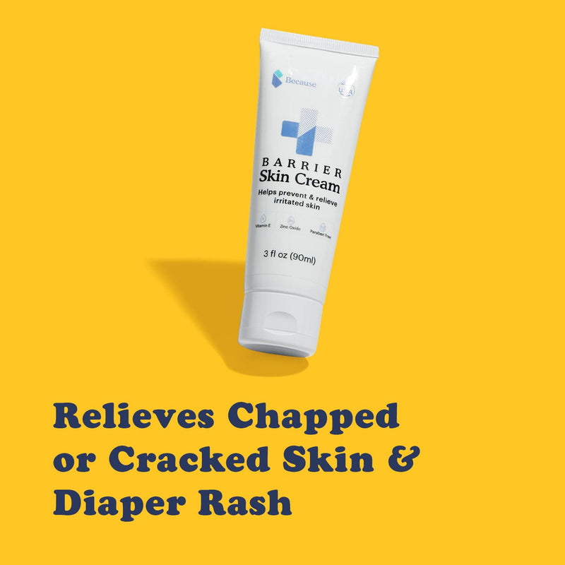 [Australia] - Because Barrier Cream – Fortified with Zinc Oxide and Vitamin E – Prevents Irritation from Chafing, Rubbing and Sore Spots Caused by Incontinence – 3 fl oz, 3-Pack 