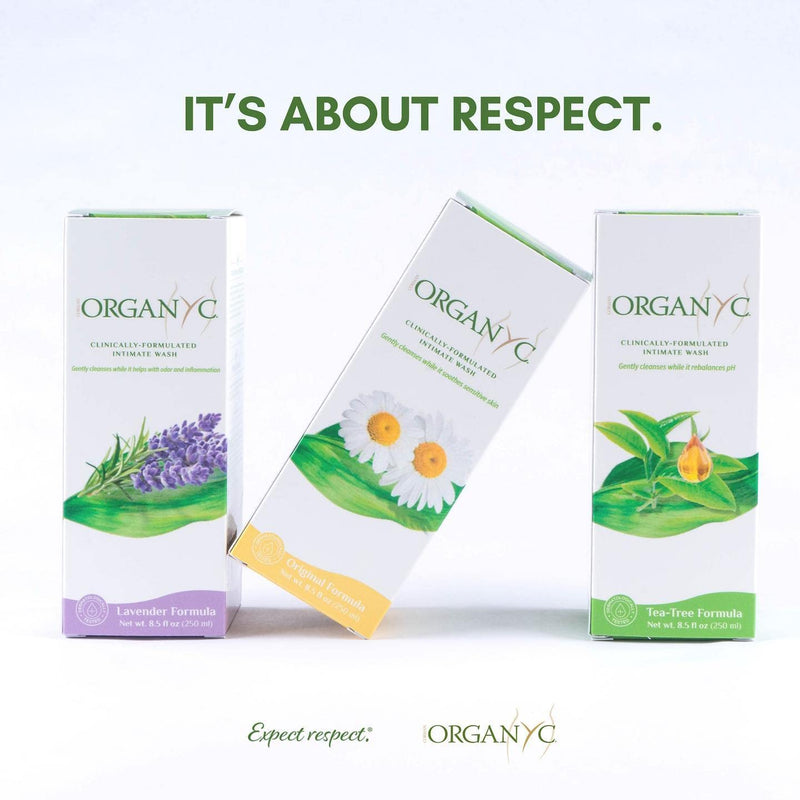 [Australia] - Organyc - Feminine Intimate Wash for Sensitive Skin - Free from Chlorine, Parabens, SLSSLES, and Synthetic Perfumes - 8.5 Fl Oz with Chamomile +Tea-Tree + Lavender 