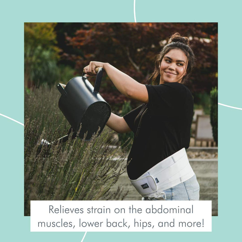 [Australia] - Motif Medical, Pregnancy Support Band, Relieves Pressure on the Abdomen, Lower Back, Hips, and Pelvis, White - Small 