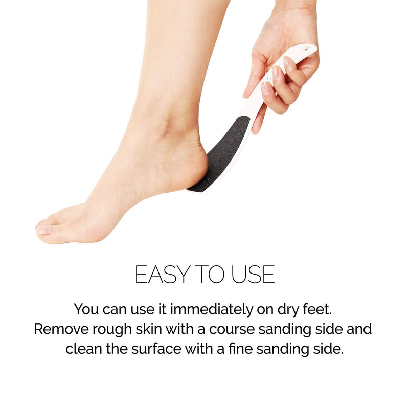 [Australia] - F3 Systems S-Line Emery Foot file, Colossal Double-Sided Pedicure Tool, Effective for Cracked Heel, Ergonomic Design for Easy Grip 1 Count (Pack of 1) 