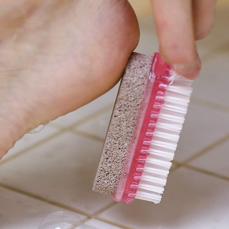 [Australia] - Foot Brush Pumice Stone for feet Nail Brush with Pumice Stone Foot Scrubber Brush Pedicure Brush 4 Pack 