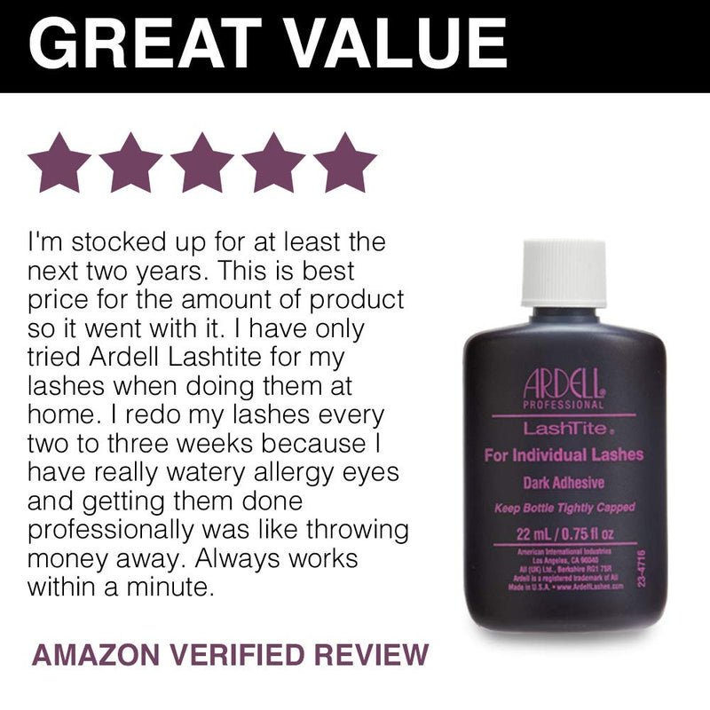 [Australia] - Ardell Professional Lashtite For Individual Eyelash Dark Adhesive 22ml / 0.75 fl.oz. 