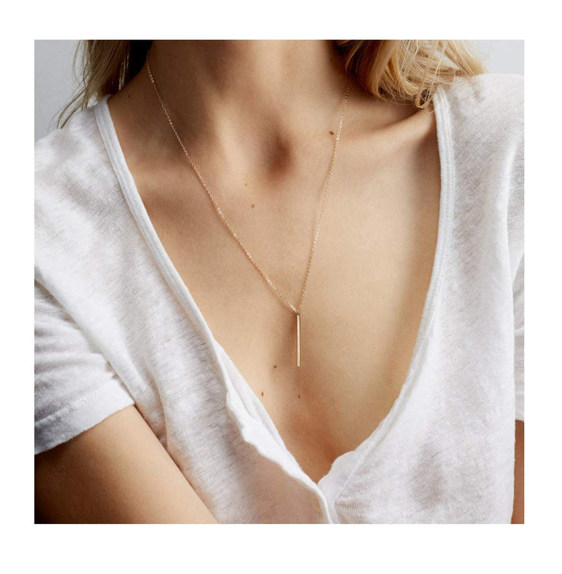 [Australia] - Lcherry Dainty Star Choker Necklace Moon Necklace Heart Circle Pendant Necklace for Women 14K Real Gold Plated Bar 