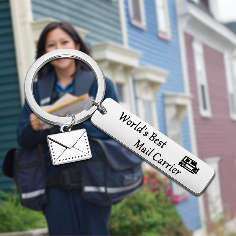 [Australia] - WSNANG World's Best Mail Carrier Keychain Mail Carrier Gift Mailman Gift Postman Gift Post Office Worker Gift Thank You Gift for Postal Worker Mail Carrier Keychain 