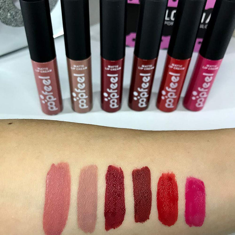 [Australia] - Matte Lipstick Set, Waterproof Long Lasting Liquid Lipsticks Non-Stick Cup Lipstick Set (6 colors) 1 