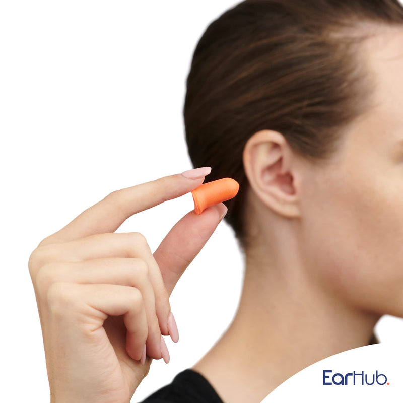 [Australia] - EarHub Premium Soft Foam Orange Earplugs 30 Pairs. Hearing Protection 34dB. Ear Plugs Best Used for Sleep. Also Used for Travel, Work, Study & Concerts 
