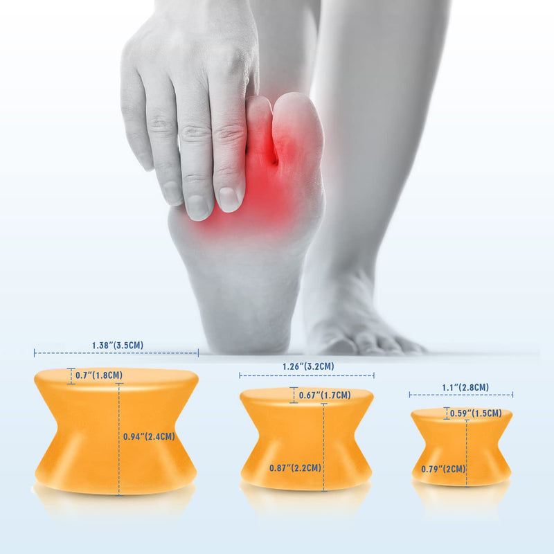 [Australia] - Kimihome 10 Packs Gel Toe Separator, Toe Gasket-Redress Overlapping Toes, Prevent Friction and Release Pressure, Relieve The Pain Caused by Bunions, Yellow. 