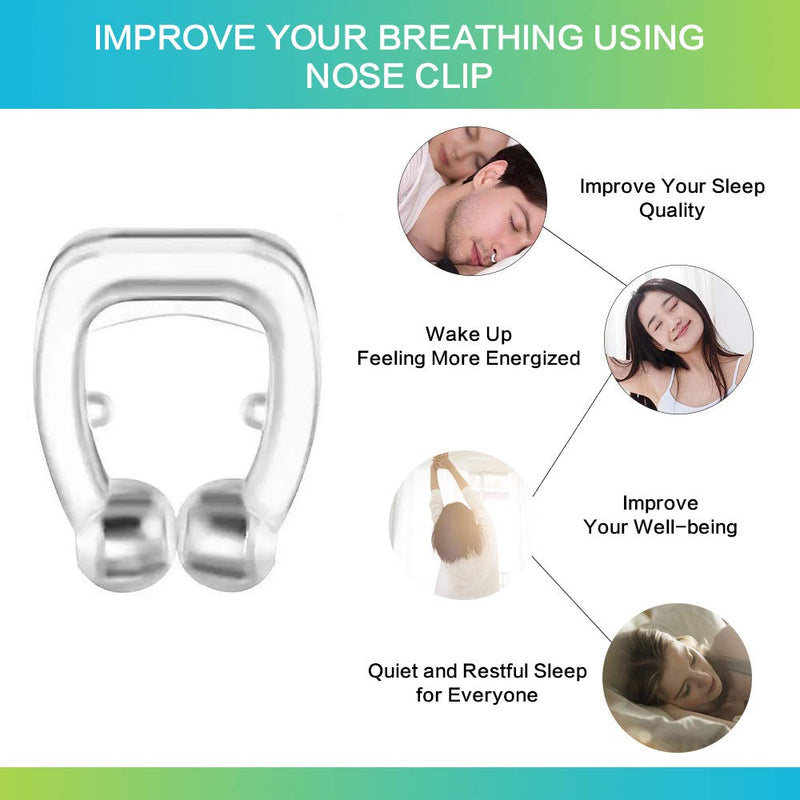 [Australia] - Beauty Pear Anti Snoring Devices, 5 Pack Magnetic Anti Snore Nose Clip, Snore Stopper for Women and Men, Comfortable Nasal Sleeping Aid to Relieve Snore 