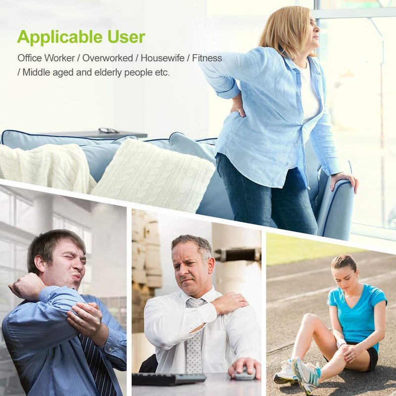 [Australia] - AUVON Dual Channel TENS Unit Muscle Stimulator Machine with 20 Modes, 2" and 2"x4" TENS Unit Electrode Pads 