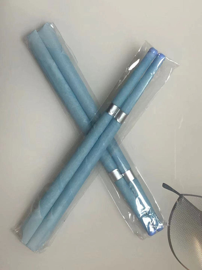 [Australia] - 20pcs Ear Candles, Ear Candle Set with Natural Organic Beeswax (drip Protection Tray 10pcs), Ear Candle kit, for Health Care of Blocked Ears (Blue) Blue 