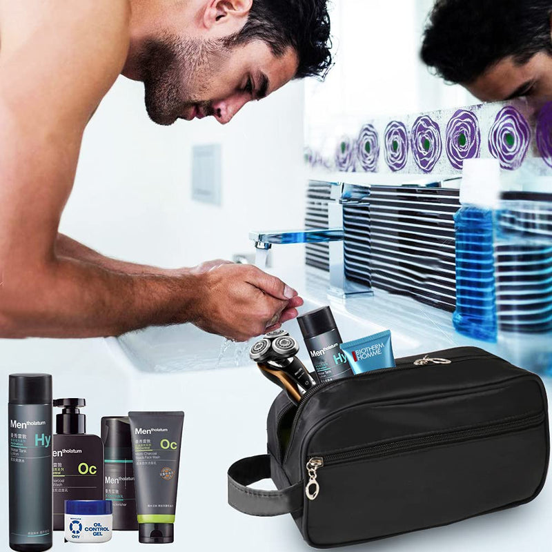 [Australia] - Toiletry Bag for Men Travel Wash Bag Shaving Bag Waterproof Bathroom Gym Make Up Bag for Men & Women 