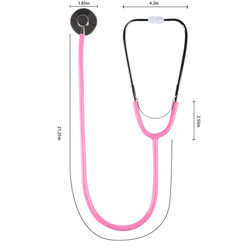 [Australia] - MorTime Dual Head Stethoscope, Real Working Stethoscope for Kids Cosplay, Educational Equipment, Pink (1 pc) 