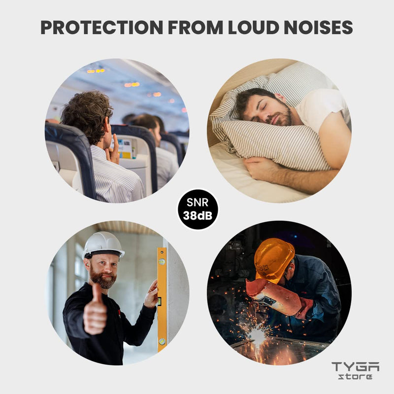 [Australia] - TYGA Soft Foam Earplugs, 60 Pairs, 38dB SNR, Highest Noise Cancelling for Sleeping, One Size for Snoring, Studying, Travel, Motorcycle, Loud Noise Etc - Mint Green 