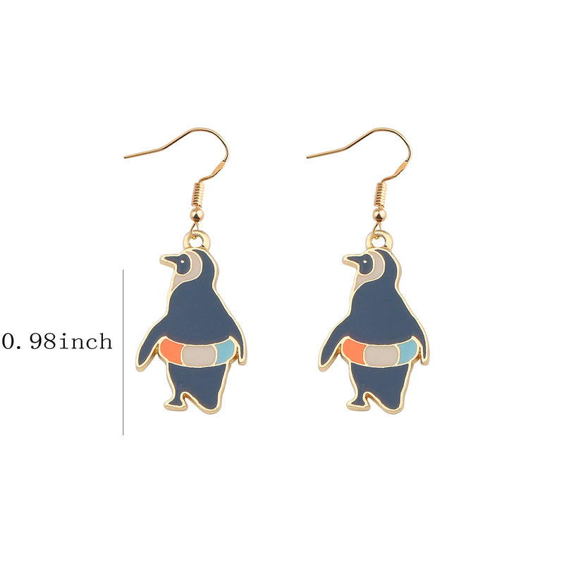 [Australia] - WSNANG Penguin Gifts Keychain Inspirational Penguin Gifts for Penguin Lovers You are Braver Stronger Smarter Than You Think Keychain Penguin Lover Gift Friends Gifts Earrings 