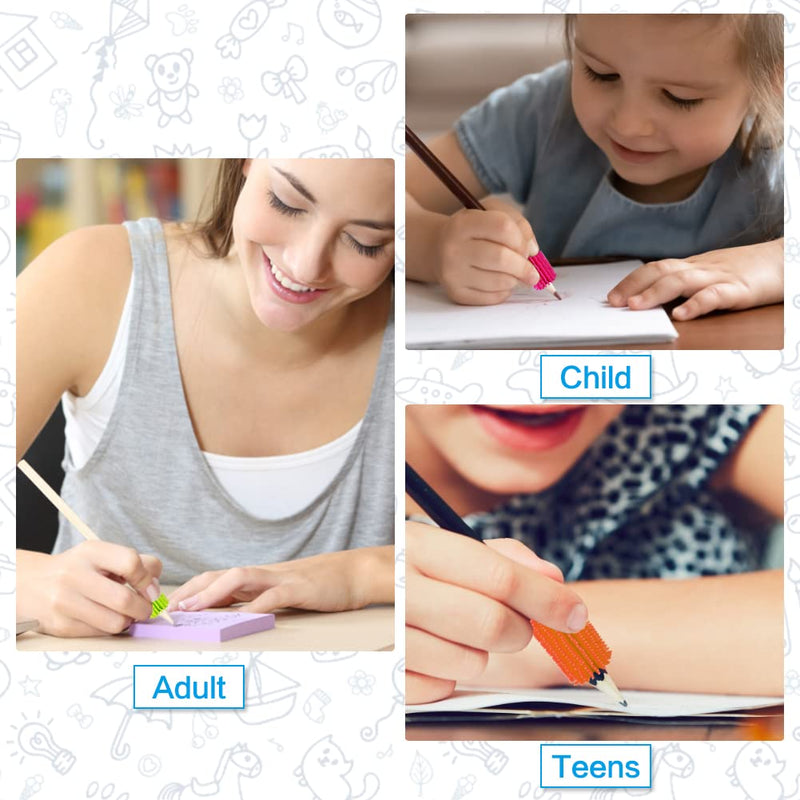 [Australia] - 20Pcs Reusable Squishy Pencil Holders, Perfect Pencil Grips for Kids and Adults Handwriting, Drawing, Coloring - Perfect Decompression Pencil Tools 