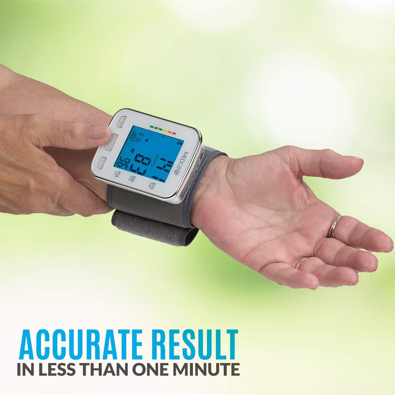 [Australia] - Blood Pressure Cuff Wrist - (Pack of 2) Blood Pressure Monitor and Portable Fully Automatic BP Machine Band with Large Backlit LCD Display for Fast Accurate Reading 