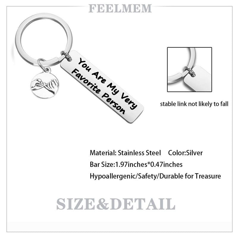 [Australia] - FEELMEM Friendship Jewelry You are My Very Favorite Person Keychain Valentine's Day Gift Lover Gift Bestie Gift You Are-ky 