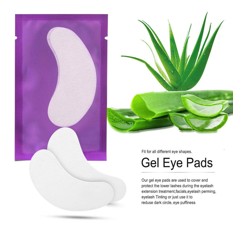 [Australia] - 100 Pairs Eyelash Extension Gel Patches, Lash Extensions Hydrogel Under Eye Pads Beauty Eye Mask supplies(purple) 
