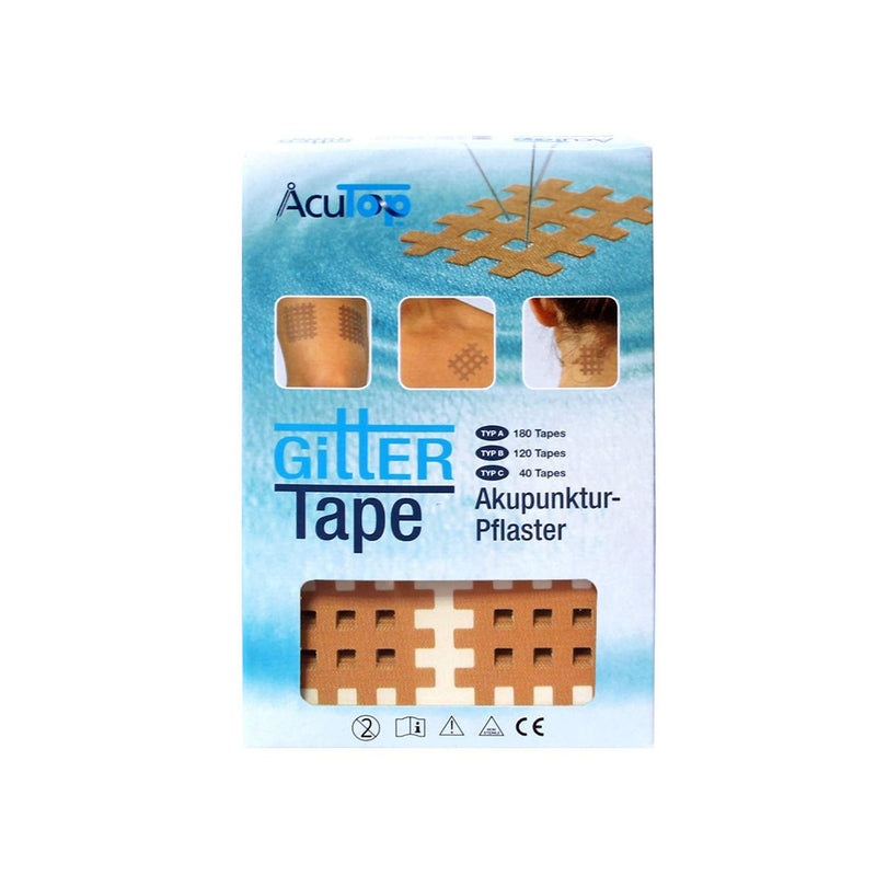 [Australia] - AcuTop Type A,B,C Grid Tape, Acupuncture Plasters, Grid Plasters, Physio Tape, Lattice Tapes in Pink and Beige (Beige, Type B 120 Pieces) 
