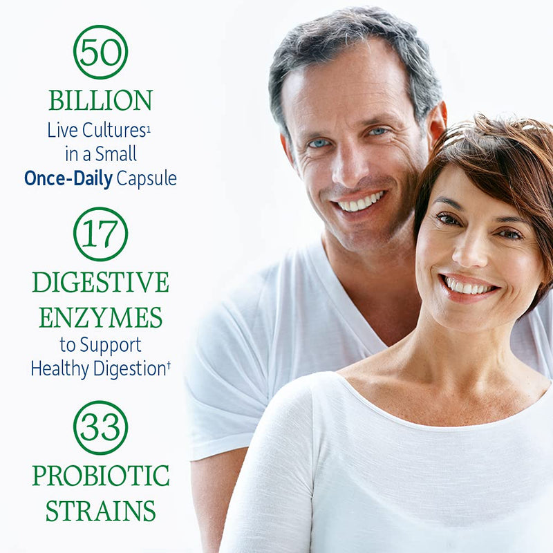[Australia] - Garden of Life Probiotics for Women and Men - Raw Probiotics Colon Care 50 Billion CFU and Enzymes, Shelf Stable Once Daily Acidophilus Probiotic for Regularity and Immune Health Support, 30 Capsules 