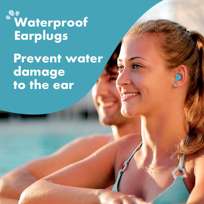 [Australia] - Ear Plugs for Sleeping, Acousdea Reusable Moldable Silicone Ear Plugs, Waterproof, Suitable for Snoring, Swimming, Working, Studying, Noise Cancelling up to 40 dBSPL, White with Carry Case, 1 Pair Not White 