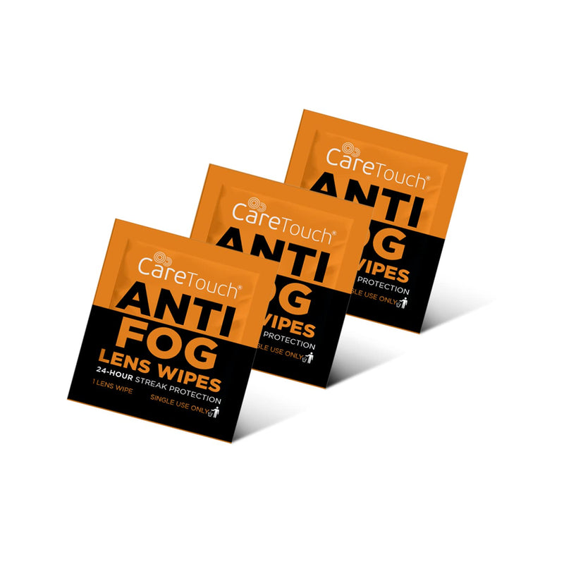[Australia] - Care Touch Anti Fog Wipes for Glasses, 100 Individually Wrapped Antifog Lens Wipes Anti-Fog 