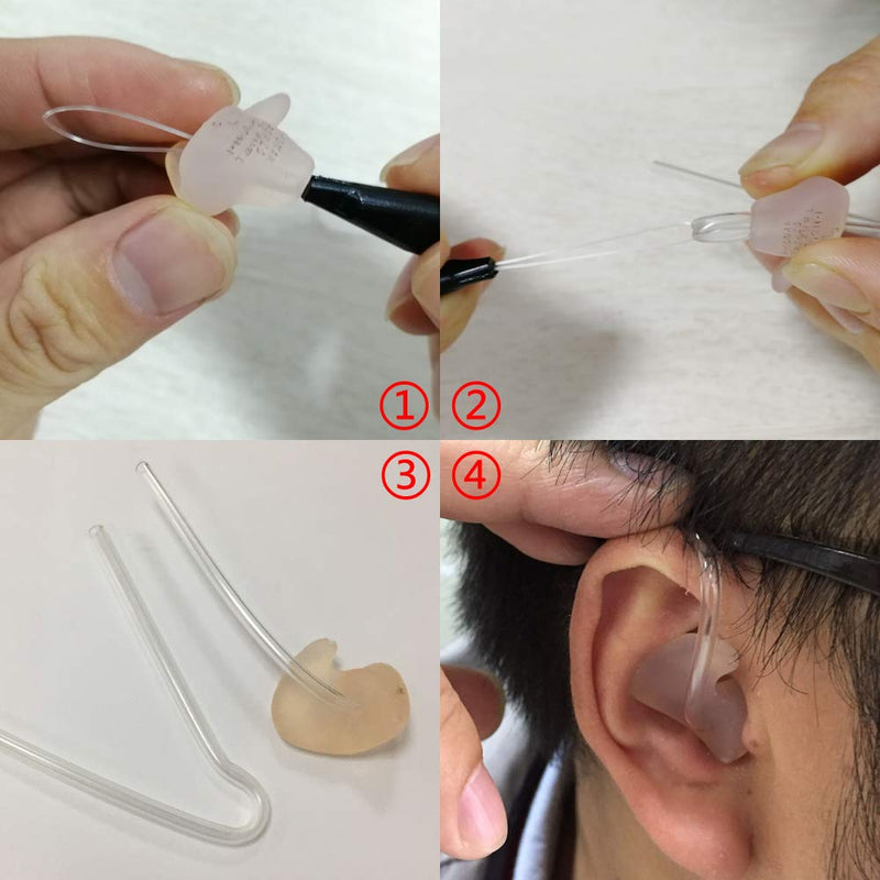 [Australia] - 6pcs/lot Size #13 Preformed Sound Tube BTE Earmold Hearing Aid Tubing (3.5 * 2mm with Tube Lock) 