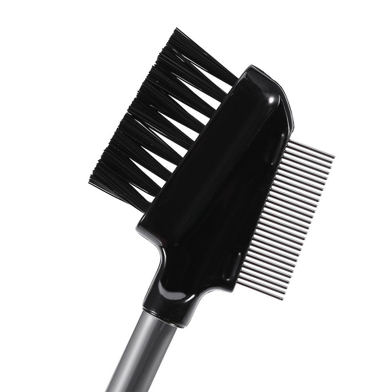 [Australia] - Stainless Steel Eyelash Comb, Eyelash and Eyebrow Brush with Dual-Comb for Brow Groomer Eyelash Extension Tools Cosmetic Makeup 