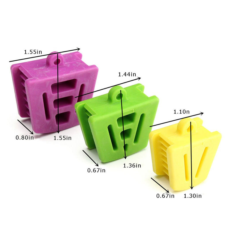 [Australia] - 6Pcs Dental Silicone Latex Mouth Prop Bites Block Rubber Opener Retractor (S*2, M*2, L*2) 