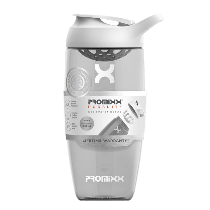 [Australia] - PROMiXX Shaker Bottle - Premium Protein Shaker Bottle for Supplement Shakes - Easy Clean, Durable Cup (700ml, Arctic White) 700ml 