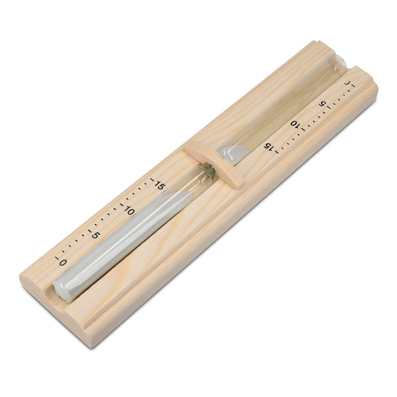 [Australia] - Navaris Sauna Hourglass Sand Timer - Classic Wall-Mounted Sand Hour Glass for Saunas - Pine Wood, Sand and Heat-Resistant Glass - 29.5 x 7.5 x 4 cm 