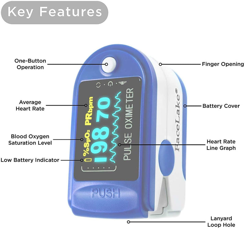 [Australia] - CMS-50D Pulse Oximeter,CMS50DA,Lanyard, Carrying Case Included 